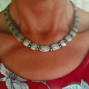 Vintage Handcrafted Mexican Charm Necklace